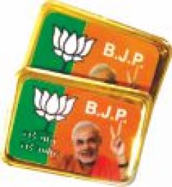 BJP Golden Plated Sqaure Batch