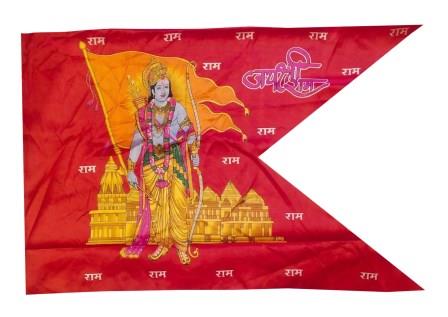 RAMJI RED SATIN FLAG