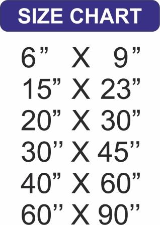 SIZE CHART FOR FLAGES