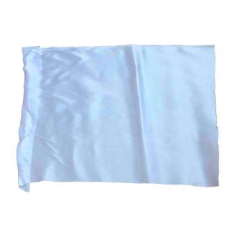 WHITE satin flag